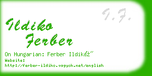 ildiko ferber business card